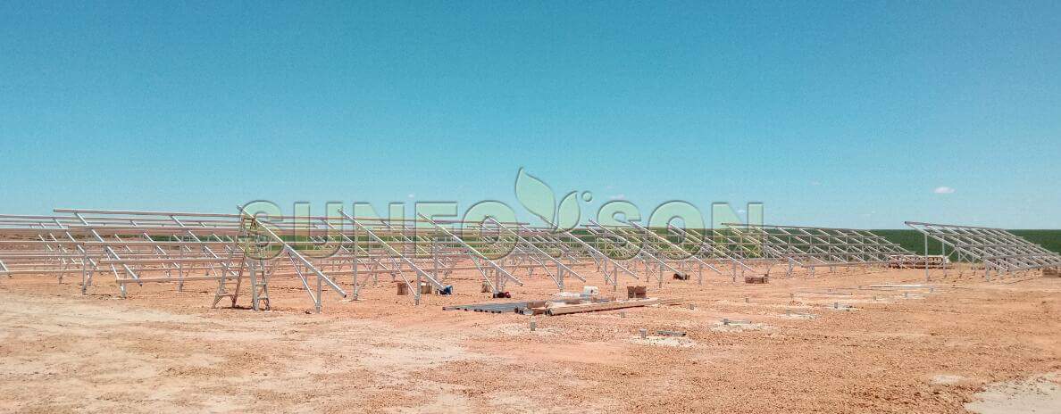 SunRack sistema de montaje de tornillo de tierra solar para planta solar