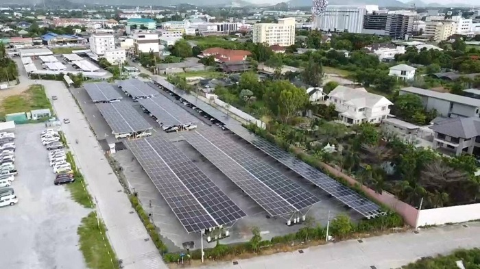 El proyecto de montaje en cochera solar de aluminio de 800KW finalizó la instalación en Tailandia
