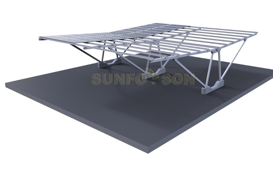 solar aluminum carport mounting structure