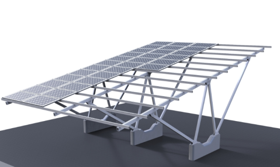 Cantilever type solar carport mounting