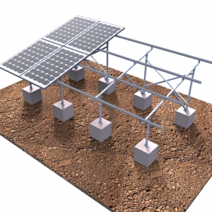 montaje en panel solar y estanterías