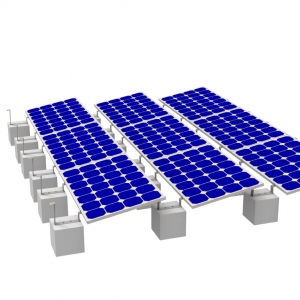 sistemas solares de estanterías de techo plano