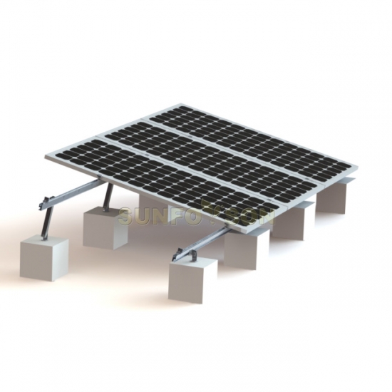 sistema de estantería de aluminio solar y montaje de instalación