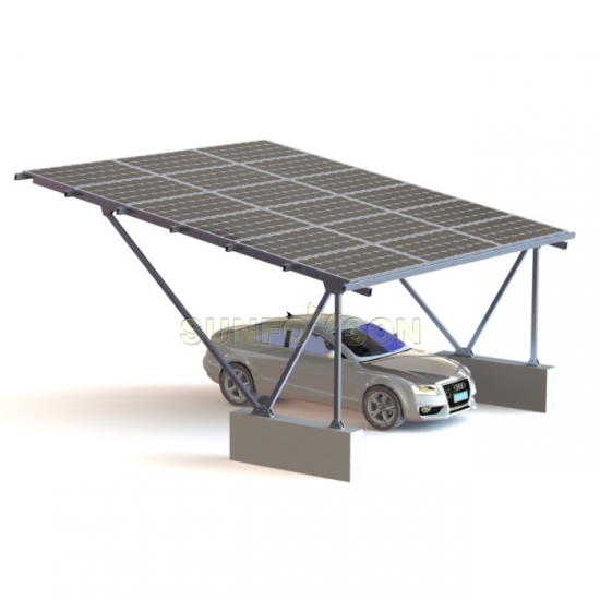 estante solar para montaje en el techo del estacionamiento del coche