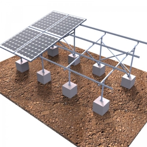 estructuras de montaje de tierra solar de base de hormigón