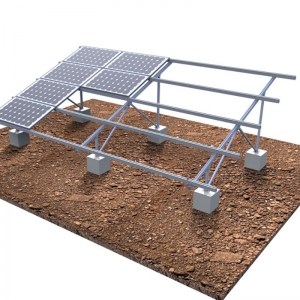 estructuras de montaje de tierra solar de base de hormigón