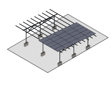 SFS-CP-04B SunRack Sun Shed Sistema de montaje en tierra solar