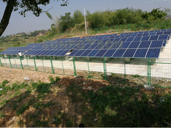 instalación de la planta de energía solar sunforson pv montaje de estructuras